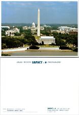 Washington D.C. Washington Monument Lincoln Memorial Capitol Vintage Postcard picture