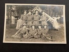 c.1920 Women's Fraternal Group Camping Maquoketa Iowa Real Photo Postcard picture