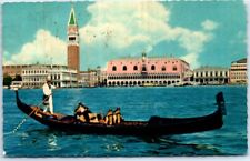 Postcard - Panorama and gondola - Venice, Italy picture