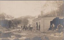 Ruins Damage After Flood Bicycle Wagon c1900s Unknown Location RPPC Postcard picture