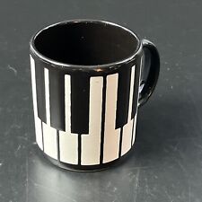 Vtg Waechtersbach Piano Keys Coffee Mug Cup West Germany Black White Keyboard picture