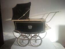 Vintage Navy Blue Carriage Buggy Stroller  1950’s antique rare baby picture