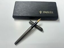 Parker 75 Sterling Silver Color Fountain Pen 14K Nib XF 585 Limited Edition picture
