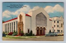 Daytona Beach FL-Florida First Methodist Church 50's Cars Vintage c1960 Postcard picture