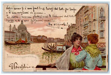 c1905 Grand Canal Salute Ferry Venice Italy Antique Posted Postcard picture