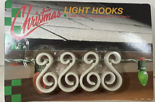 Christmas Light Hooks vintage Outdoor Lights NOS Orig Pkg 4 Hooks Plastic picture