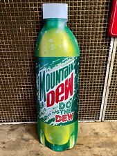 Mountain Dew Figural Bottle Shaped Curved Metal Sign picture