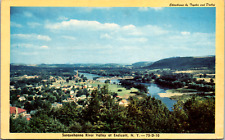 Vintage 1950's 60's View Susquehanna River Valley Endicott New York NY Postcard picture