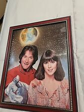 Robin Williams Pam Dawber Mork and Mindy B/W  8x10 Glossy Photo, PR 1978, Framed picture
