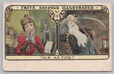 Comics~Trite Sayings~Old As Time~Scythe & Hourglass~Fred Lounsbury~Vintage PC picture