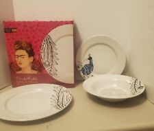 Frida Kahlo 3pc Ceramic Md Plate, Lg Plate & Bowl NEW IN BOX picture