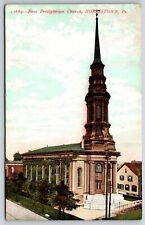 Norristown Pennsylvania~Downtown First Presbyterian Church~c1910 Postcard picture