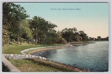 CRYSTAL LAKE VIEW, NEWTON CENTRE MASSACHUSETTS, MA POSTCARD picture