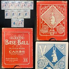 c1922 HIGH GRADE Antique Baseball Parlor Game Historic Ruth Era Playing Cards picture