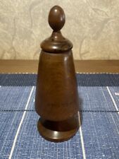Antique Olive Wood Besamim Incense Tower Spice Judaica Very Rare picture