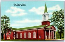 Postcard MO Springfield  First Baptist Church picture