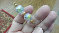 U25-G faceted white AB Austrian crystal gold beaded hatpin Pin hat pins JEWELRY  picture