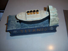 HTF NEAT COLLECTOR'S Metal TITANIC CAST IRON Toy Bank Piggy Bank Coin Bank  picture