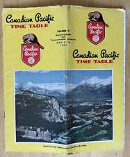 1953 CANADIAN PACIFIC WESTERN & TRANSCONTINENTAL TIME TABLE APR 25, 1953 W/ MAPS picture
