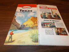 1950 Humble Oil TEXAS Vintage Road Map / Nice Cover Art - Santa Elena Canyon picture