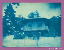 CYANOTYPE CITY OF LYON & SURROUNDINGS: THE HOUSE WITH CLOSED SHUTTERS CIRCA 1890-K12 picture