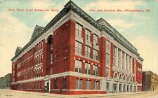 1919 PENNSYLVANIA POSTCARD: WM. PENN HIGH SCHOOL FOR GIRLS PHILADELPHIA, PA picture