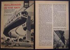 Houston Skyway Monorail 1956 Vintage Pictorial 