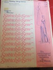 Vintage UNCUT Stretch & Sew WOMAN'S WRAP DRESS Sewing PATTERN- #1522 - 1970's picture