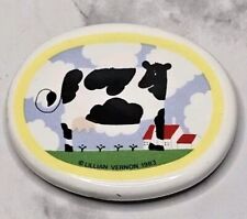 Lillian Vernon Fridge Magnet Vintage 1983 Farm Animal Cow Refrigerator Magnet  picture
