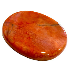 Natural Fire Agate Palm Stone Red Rock Crystal Healing Reiki Polished Worry Ston picture