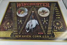 Winchester Repeating Arms Co Bullets Rifles Shells Metal Promo Ad Sign 16