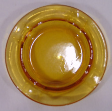 Vintage Amber Round Glass Ashtray picture