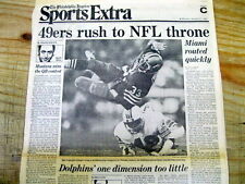 1985 newspaper SAN FRANCISCO 49ERS WIN SUPER BOWL XIX vs the MIAMI DOLPHINS picture