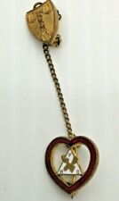 Vintage Moose Lodge Tie Pin Alabama WOTM Heart Shape picture