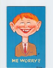 Postcard Me Worry? with Smiling Boy Art Print picture