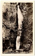 COLUMBIA RIVER HIGHWAY, OR RPPC Multnomah Falls Oregon Real Photo Postcard 1930s picture