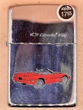 Vintage 1993 Chevy Corvette Red 1986 High Polish Chrome Zippo Lighter picture