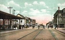 Old Orchard ME-Maine, Railroad Walk, Sea Side Park Store, Street View, Postcard picture