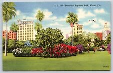 Postcard Beautiful Bayfront Park, Miami, Florida Posted 1950 picture