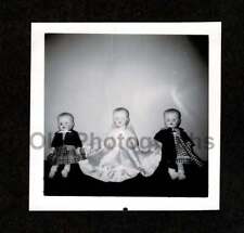 1957 3 DOLLS ALL DRESSED UP NANETTE NINA NADINE OLD/VINTAGE PHOTO SNAPSHOT- F351 picture