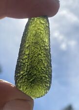 Moldavite- 16 Grams Beautiful Color, Bright, Flattened Drop Shape, From Chlum picture