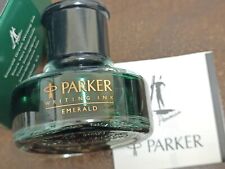 NOS PARKER PENMAN EMERALD GREEN INK, NEW BOTTLE 50ml BOXED PAPERS DISCONTINUED. picture