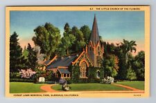 Glendale CA-California, The Little Church Of The Flowers, Park, Vintage Postcard picture