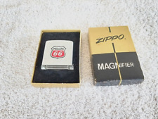 VTG Block Logo ZIPPO Double Magnifier Phillips 66 & Original Box Very Nice  picture