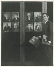 Portrait photographer Oscar White at exhibition vintage photo picture
