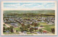 Postcard Bird's Eye View from Poet's Seat Tower, Greenfield, Massachusetts picture