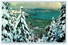 c1960's Lake Tahoe In Winter Sierra Mountains California CA Vintage Postcard picture