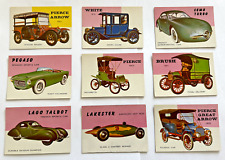 1954 Topps WORLD on WHEELS Trading Cards (9) Antique Automobiles Lot #17 EX/NRMT picture