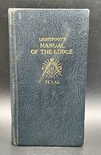Lightfoot s Manual of the Lodge Masonic Texas, 1934 picture