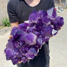 17.9lb Natural Amethyst Geode Quartz Crystal Cluster Cathedral Mineral healing picture